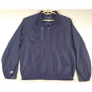 Zero Restriction Tour Series Navy Golf Windbreaker 1/4 Zip Pullover Jacket Large